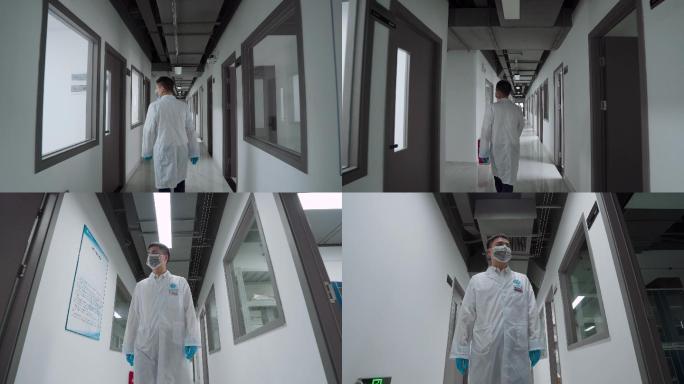 4k深圳科技企业科技公司实验室走道研究机