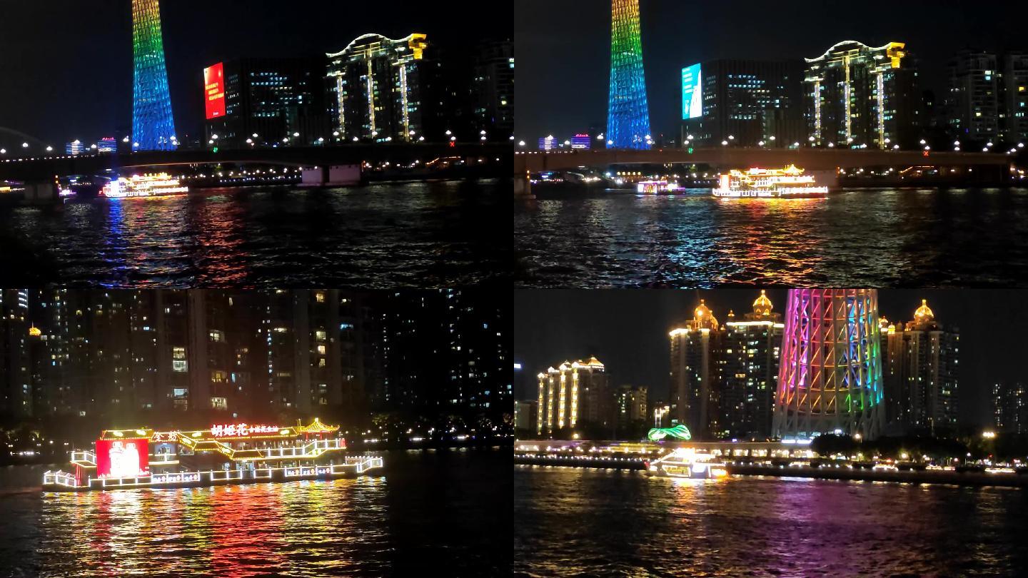 高清广州塔珠江夜景