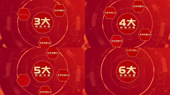 （无插件）红色旋转环绕科技分类-2