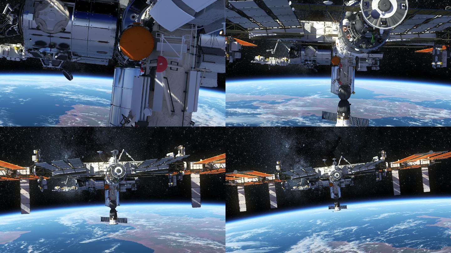 绕地球轨道运行的国际空间站
