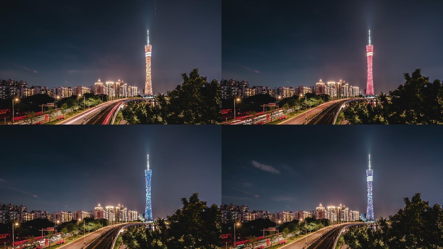 【4K原创】广州塔夜景