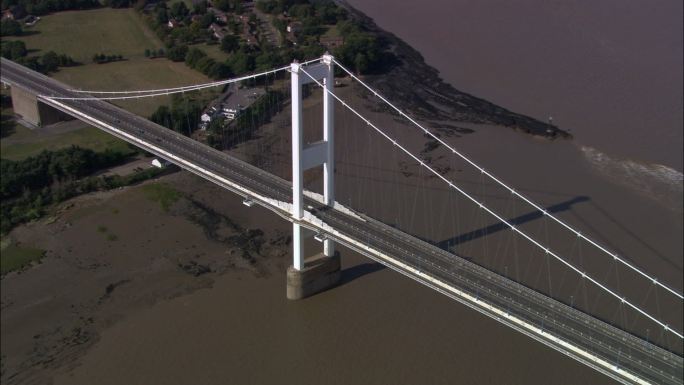 英国威尔士塞文桥鸟瞰图