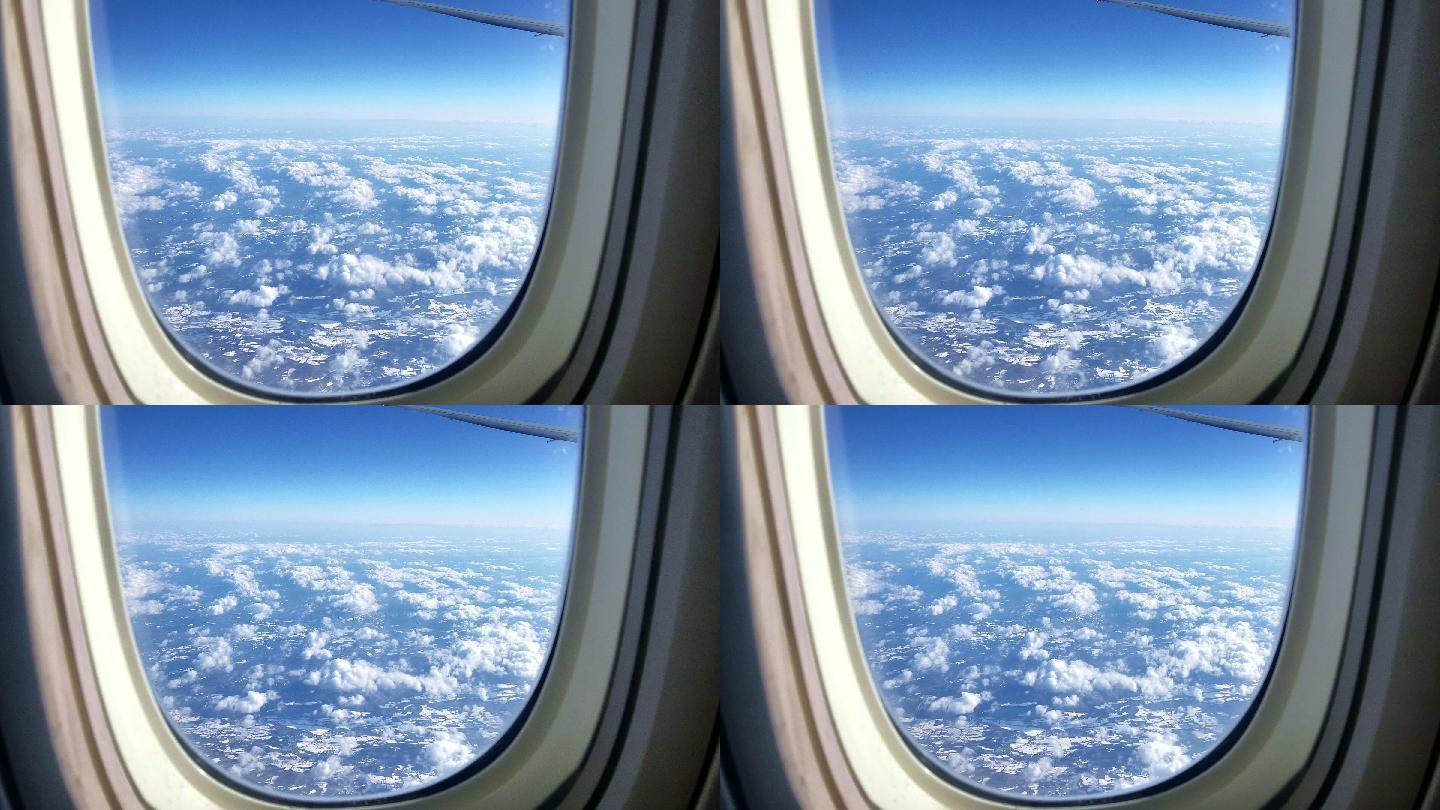 在飞机上看到的云景