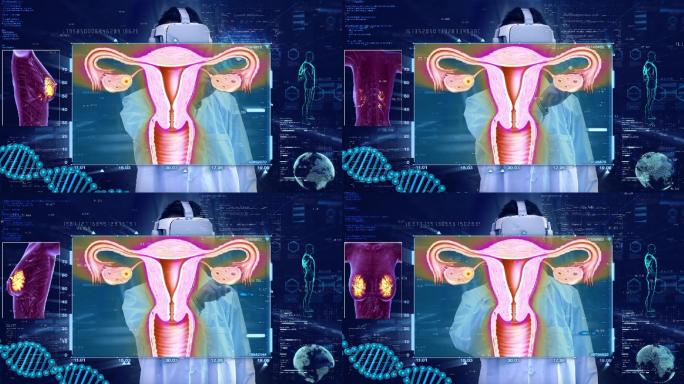 VR虚拟现实智慧医疗女性生殖系统子宫疾病