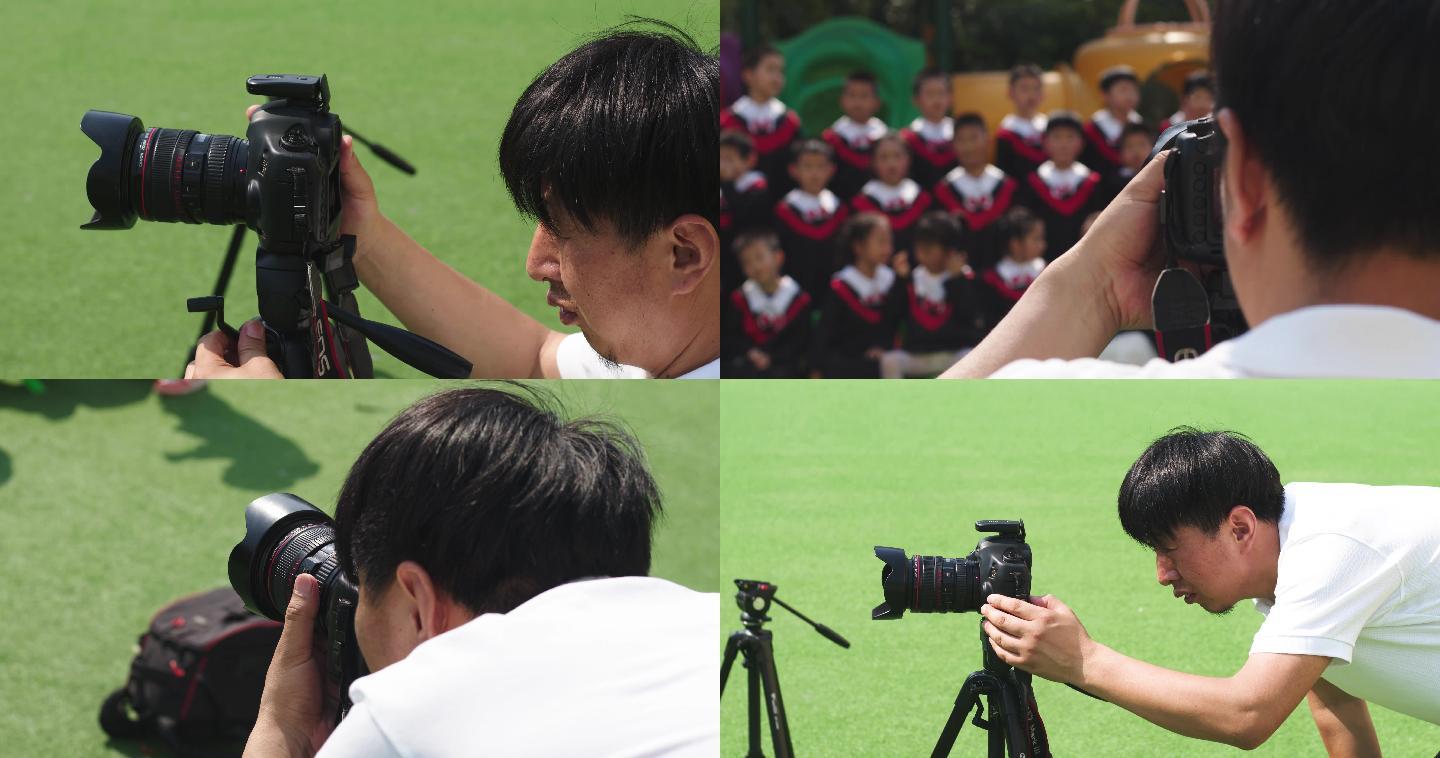 4K摄影师操作照相机