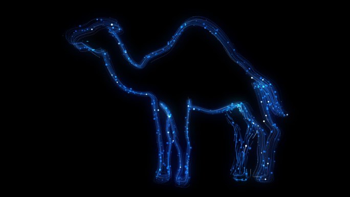 粒子图形流线-骆驼
