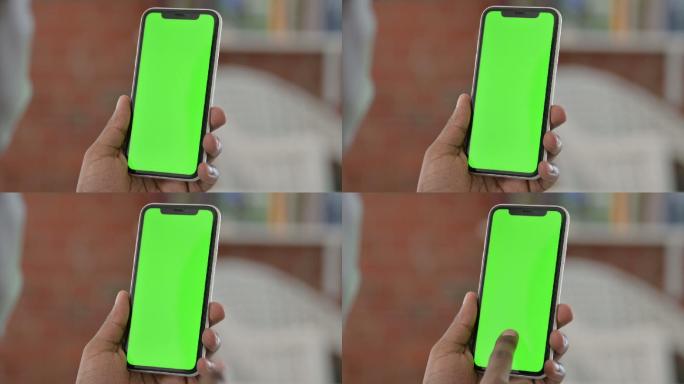 使用带有绿色色度键屏幕的智能手机