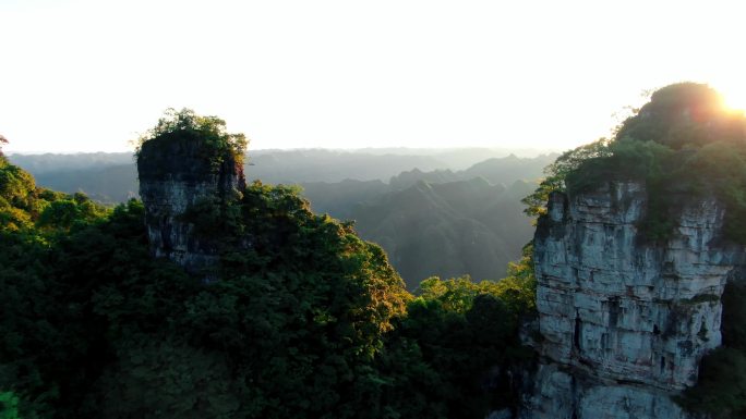 4K航拍贵州云台山黑冲大山峡谷4