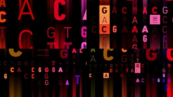 模拟DNA测序的连续字母和符号