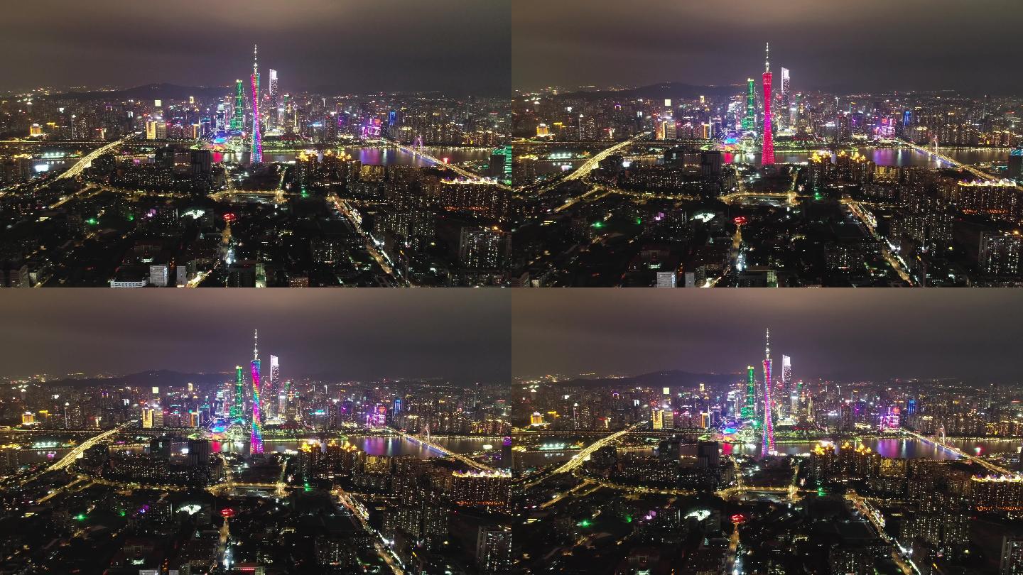 广州中轴线 航拍延时 航拍夜景