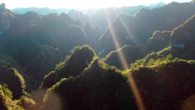 4K航拍贵州云台山黑冲大山峡谷2