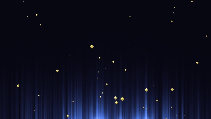【4K时尚背景】蓝色光线金色粒子暖场视觉