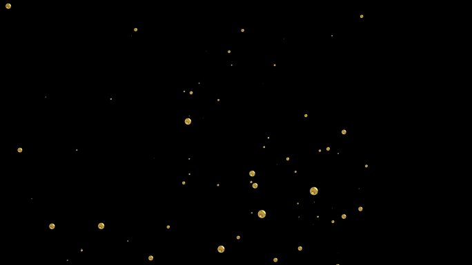 【4K粒子|透明通道】黄金小球体粒子上升