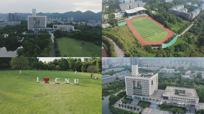 4K重庆师范大学校园风景航拍34个片段