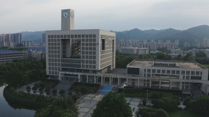 4K重庆师范大学校园风景航拍34个片段