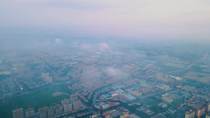 上海闵行区浦江镇全景4K航拍