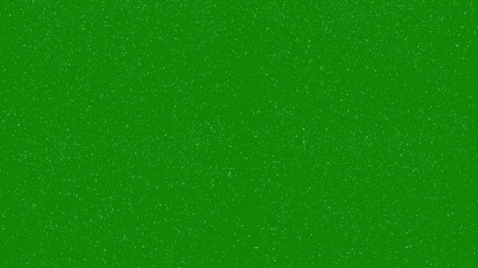 雪落在绿色的屏幕前