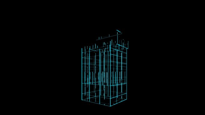 HUD风格02科技建筑生长动画