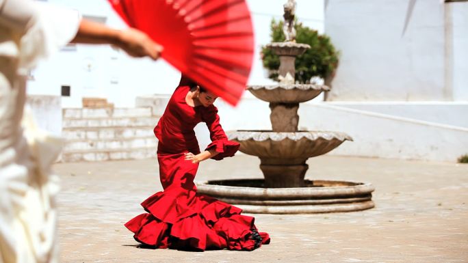 传统弗拉门戈舞者国外美女女性舞蹈欧式探戈