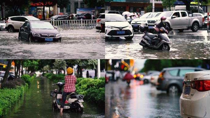 暴雨过后的城市