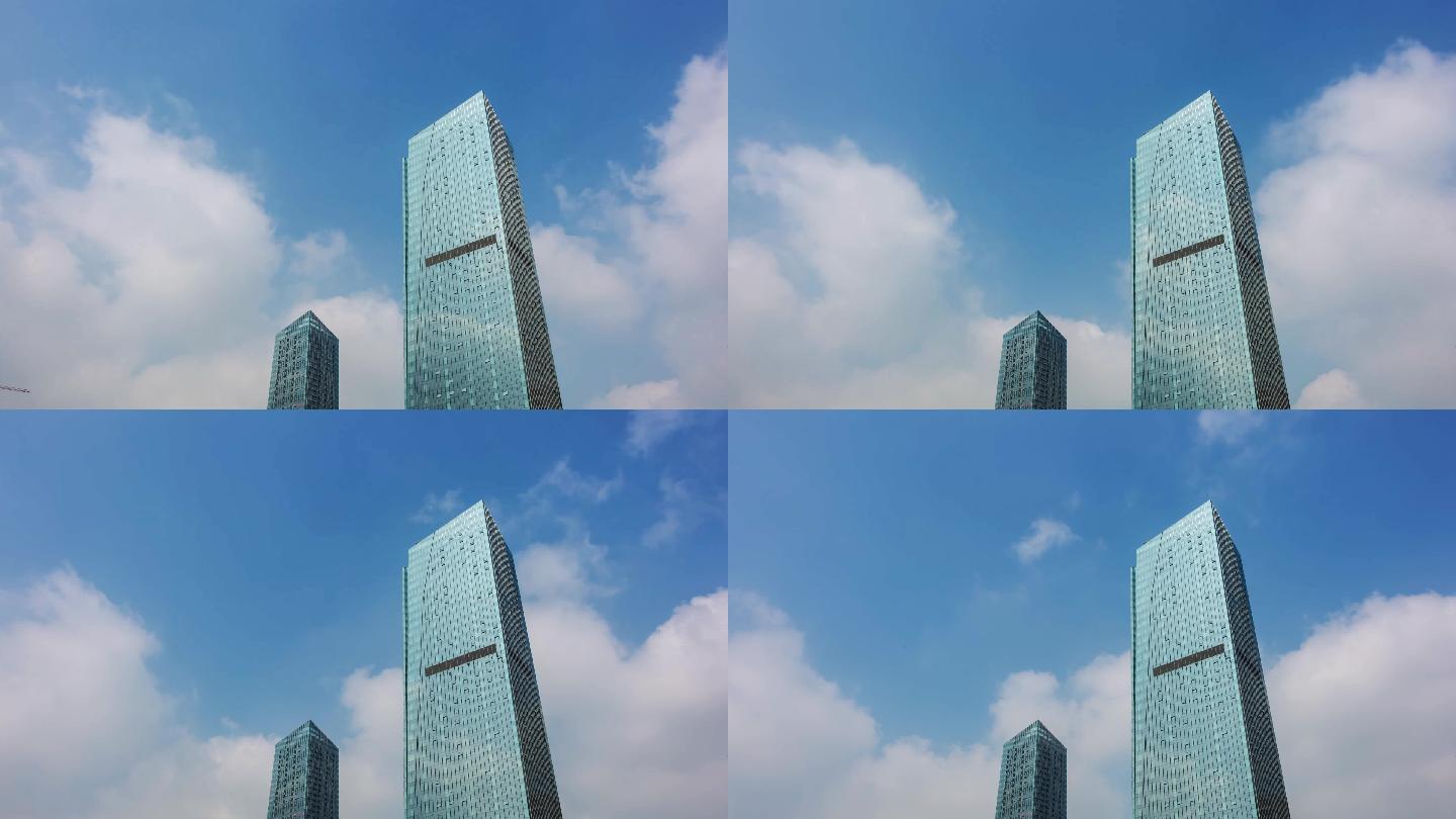 高端商务摩天大楼建筑空镜转场镜头