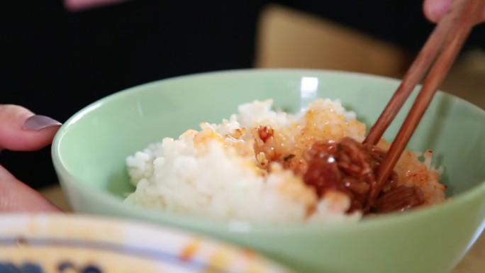 实拍垃圾食品水煮肉米饭(1)