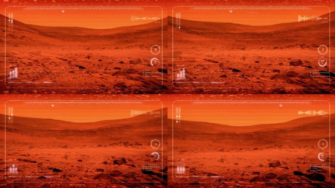 火星探测器在行星表面的视角