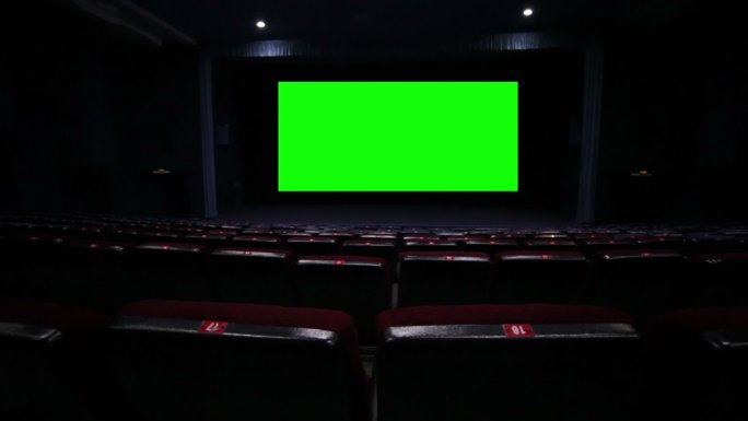 空电影院的屏幕绿屏素材影视绿屏视频背景