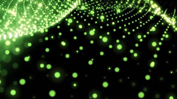 宽屏绿光粒子背景循环-5