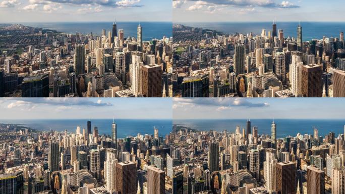 美国芝加哥摩天大楼全景