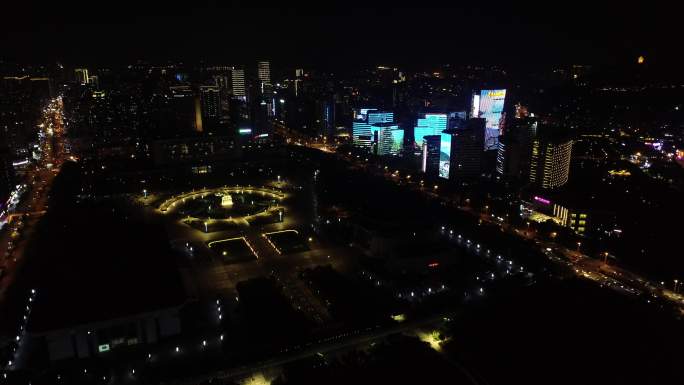 龙岩人民广场夜景原素材
