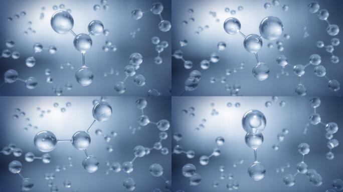 分子结构动画医科研究氧原子
