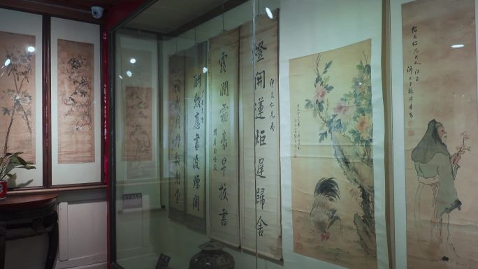 4k博物馆视频大理字画展览文物