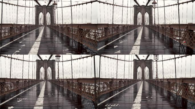 布鲁克林大桥纽约悬索桥地标