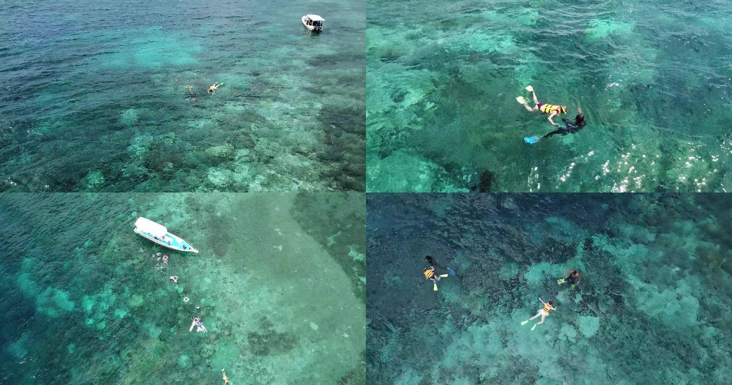 巴厘岛绝美浮潜航拍