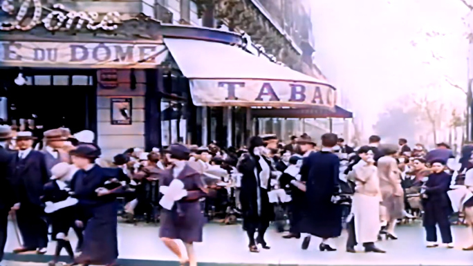 1920年法国巴黎一家咖啡馆里的一天