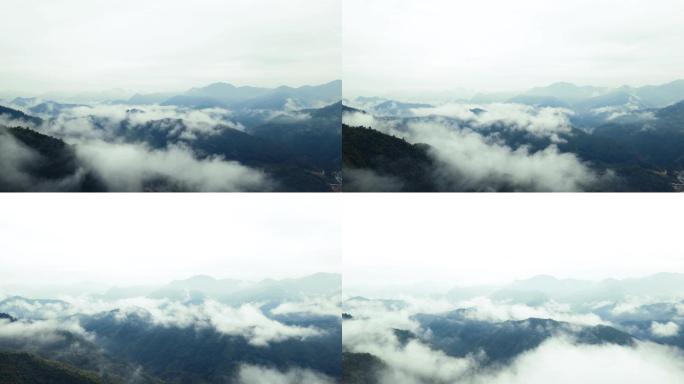 4K航拍山间云雾云海延时拍摄