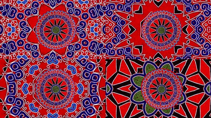 时尚民族风水族非遗马尾绣4K酷炫大屏幕