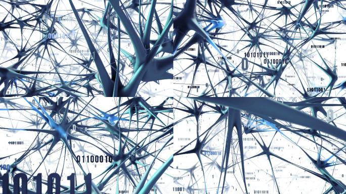 人工神经网络处理的数据动画