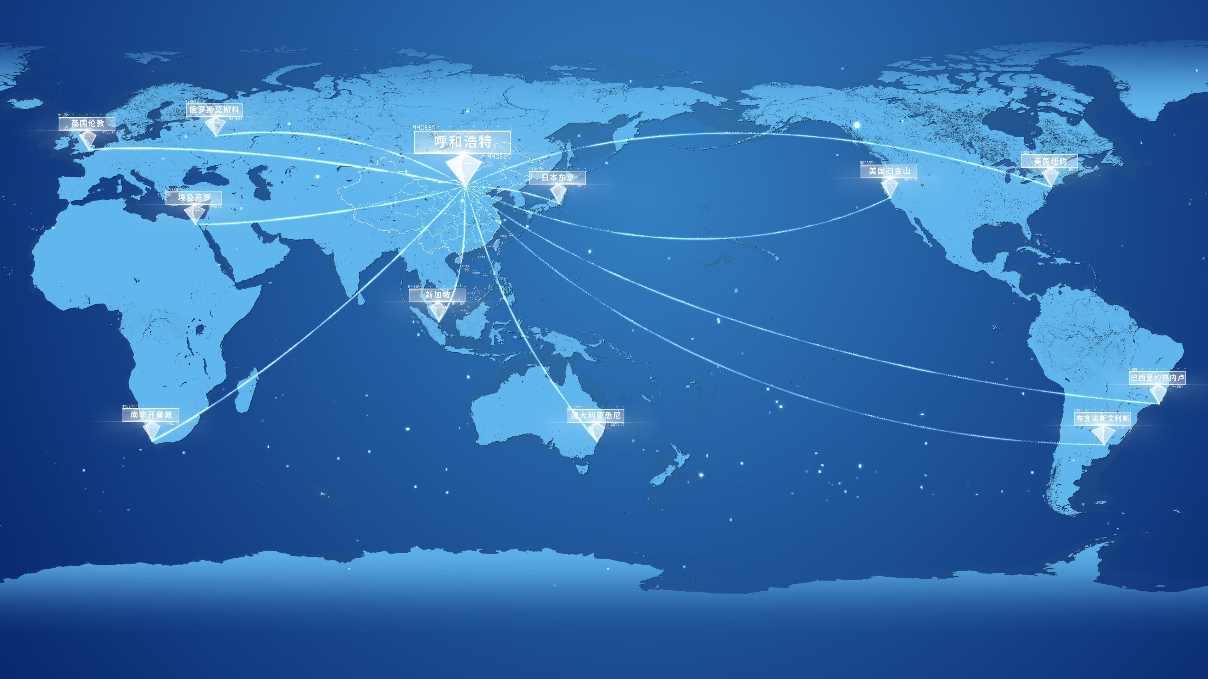 【原创】4k内蒙古简约地图辐射全国全世界