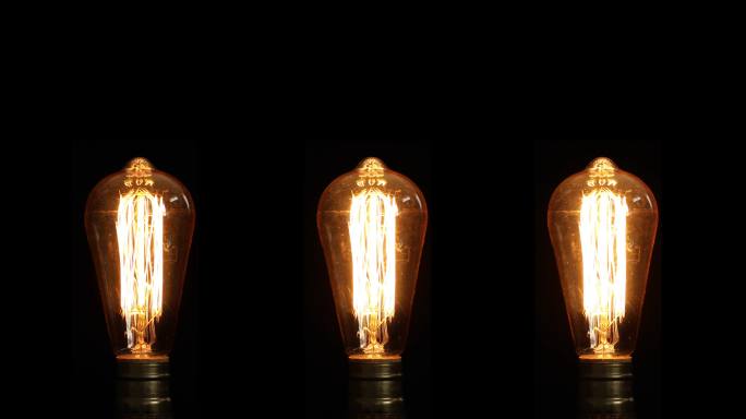 逐一亮起的电灯泡照明设备能源电力发明创造