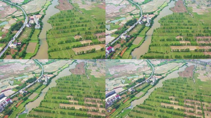 航拍江西省吉安县永和镇