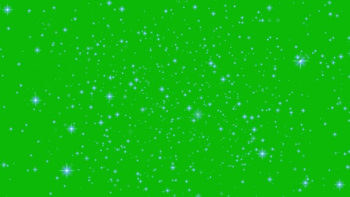 绿色屏幕上的星光效果