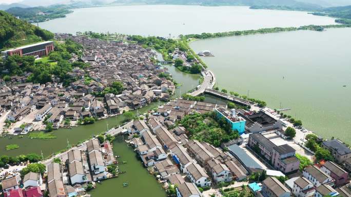 航拍宁波东钱湖风景区