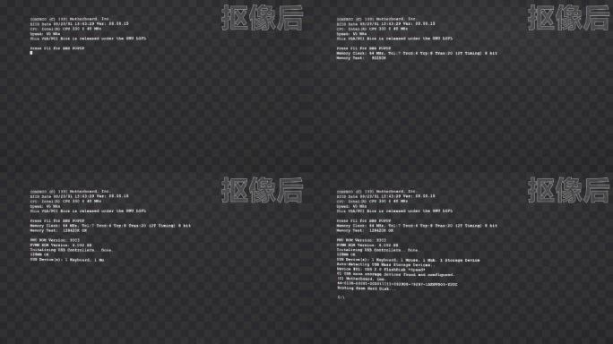 dos计算机启动命令代码-黑底