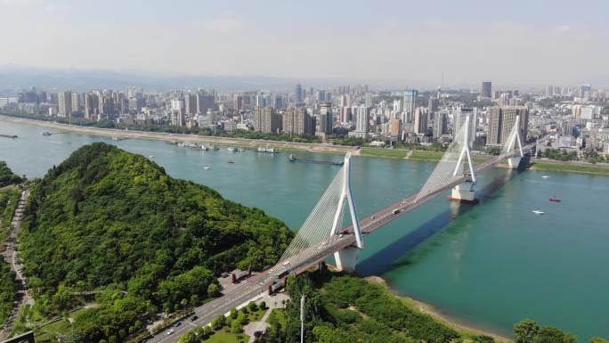 宜昌城市大景点军磨基山航拍