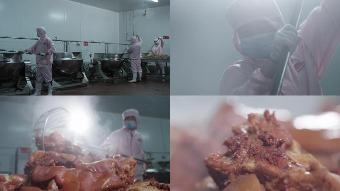 熟食猪头肉工厂制作过程