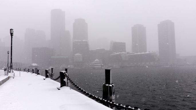 马萨诸塞州波士顿的冬天