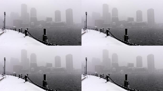 马萨诸塞州波士顿的冬天