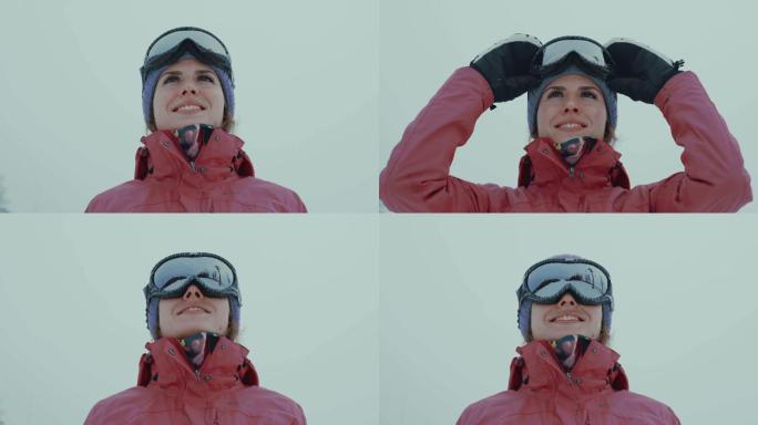 女子滑雪运动员冬季体育项目谷爱凌广告宣传